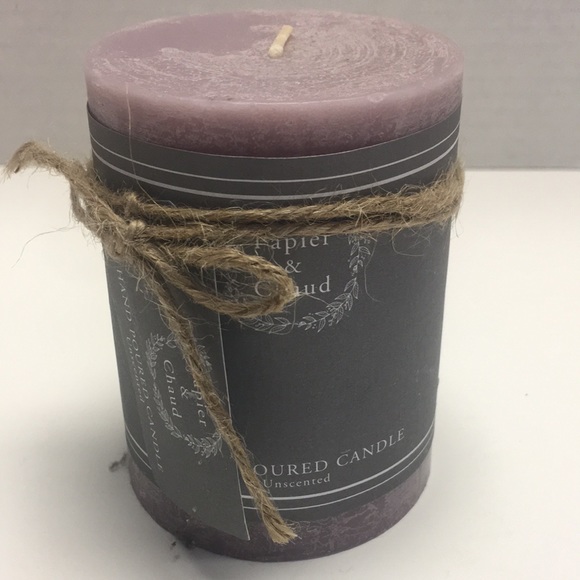 Papier & Chaud Hand Poured Unscented Pillar Candles - Picture 5 of 8